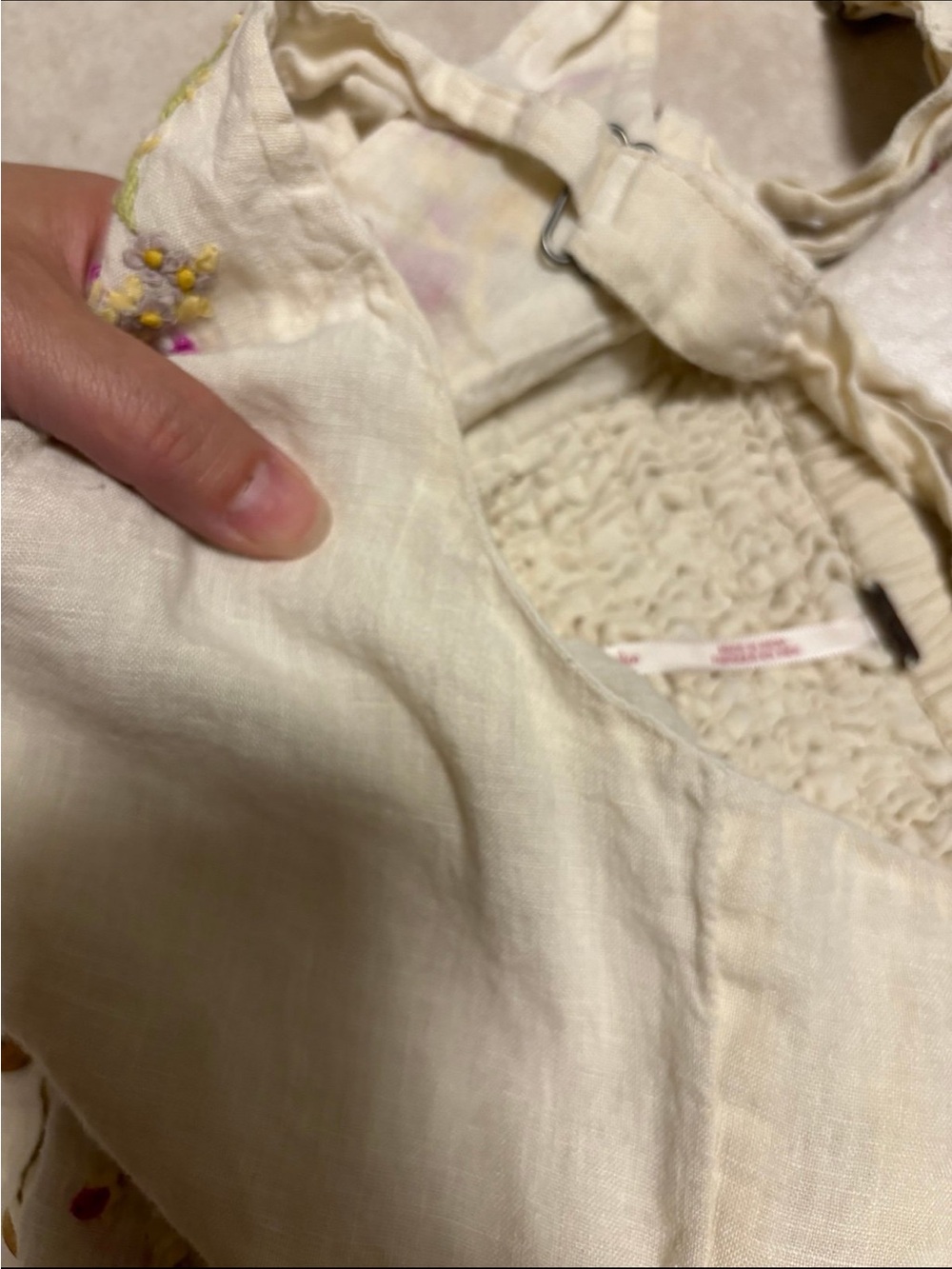 Free People  Embroidered Button Front Midi Dress size S - Picture 7 of 10